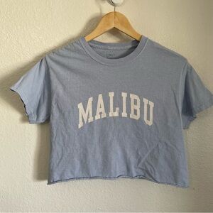 John Galt x Brandy Melville Malibu Cropped 100% Cotton Short Sleeve T-Shirt Top